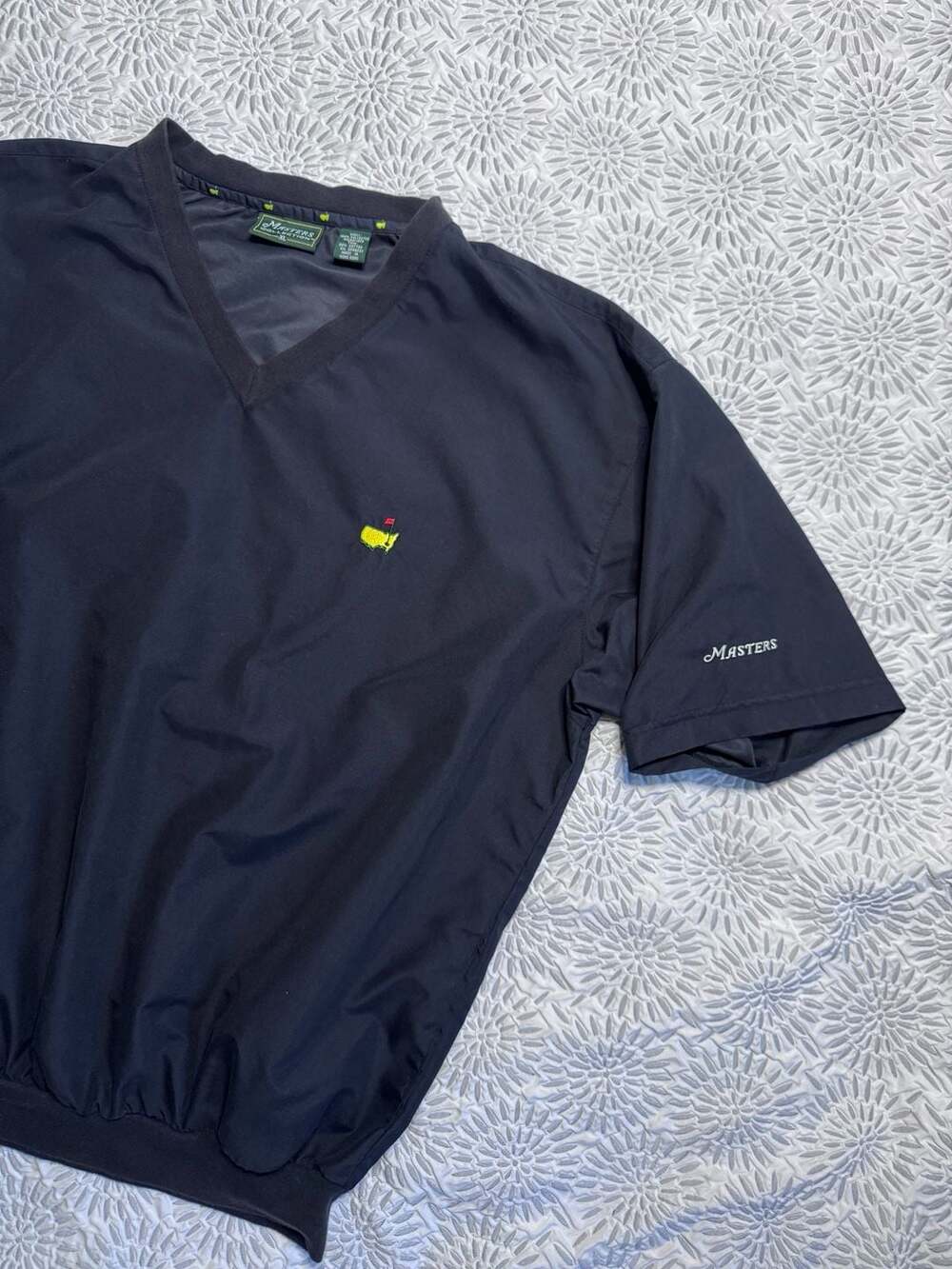 Masters Collection Golf Short SleeveWindbreaker Pullover Jacket Navy Men's XL